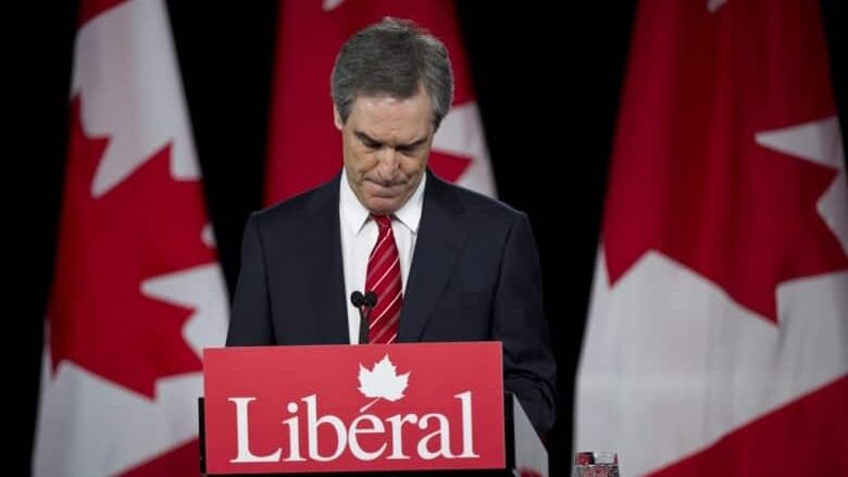 Leader Michael Ignatieff pauses as he acknowledges the loss of his seat in the federal election on May 2, 2011 in Toronto.