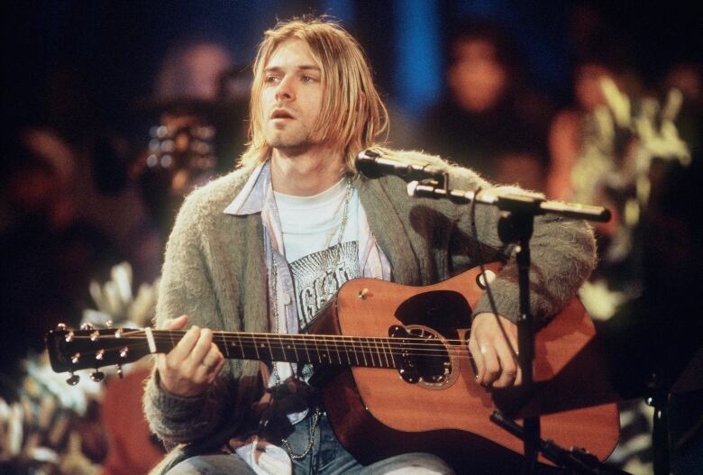 Kurt Cobain of Nirvana during the taping of MTV Unplugged.