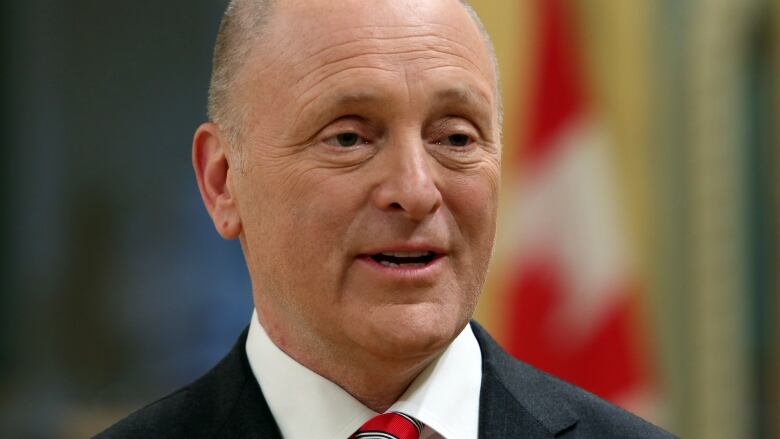 U.S. Ambassador to Canada Bruce Heyman talks to reporters after he presented his credentials to Governor General David Johnston at Rideau Hall in Ottawa on April 8, 2014. 