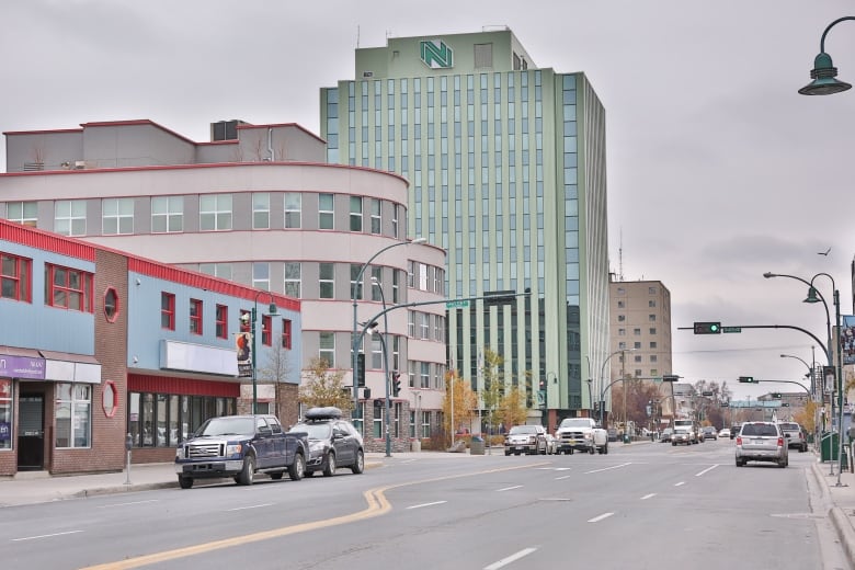 downtown street view in yellowknife