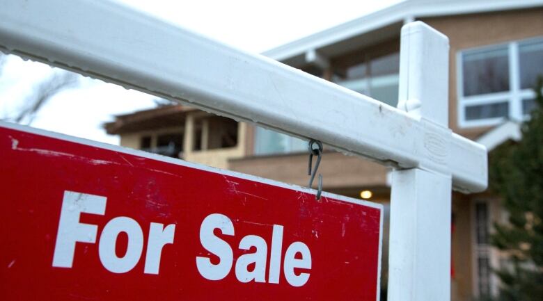 Close up of a home for sale sign.