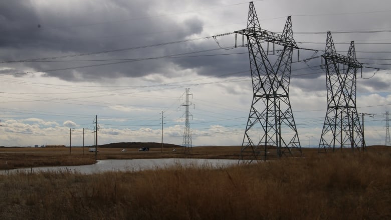 Power lines in Alberta