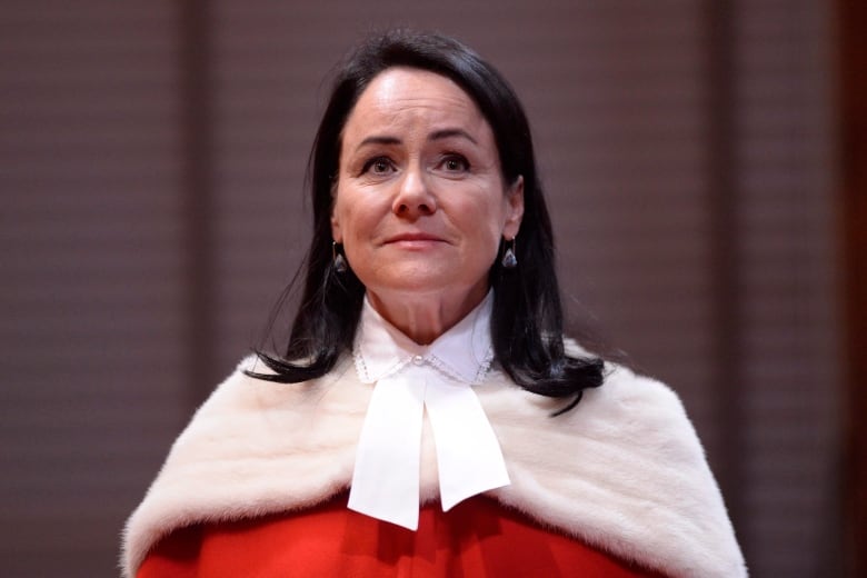 Supreme Court of Canada Justice Suzanne Ct in her ceremonial robes.