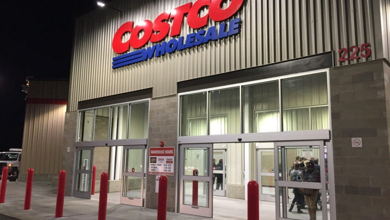 the front of a costco store 