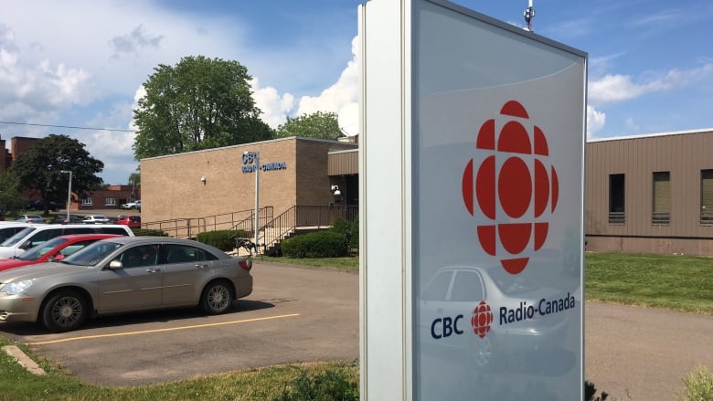 CBC PEI building on University Avenue with the CBC-Radio Canada sign out front.