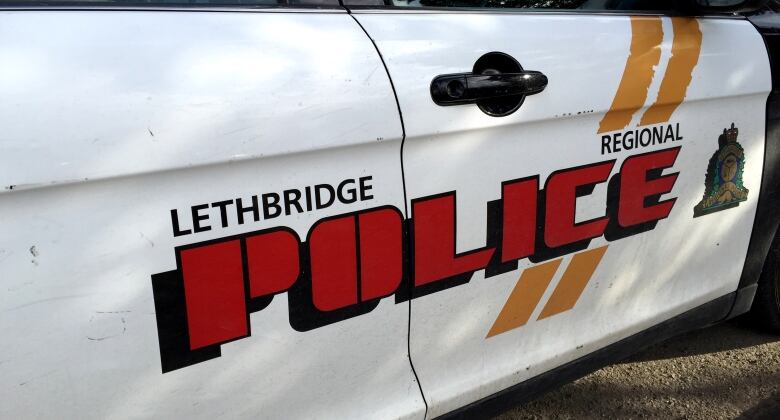 The side of a Lethbridge Regional Police car. 