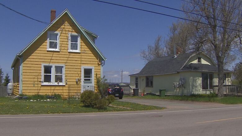 Two houses.