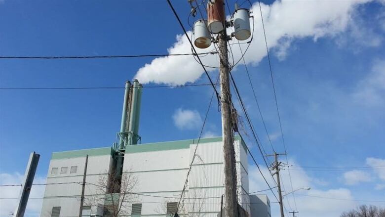 Smoke comes out of an incinerator