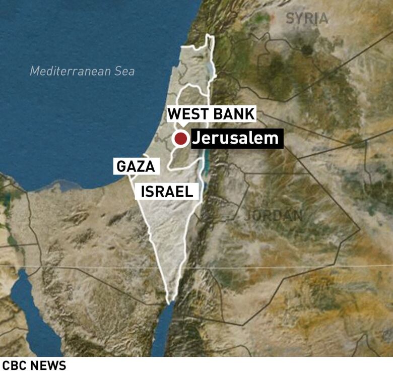 Map of Israel and Palestinian Territories