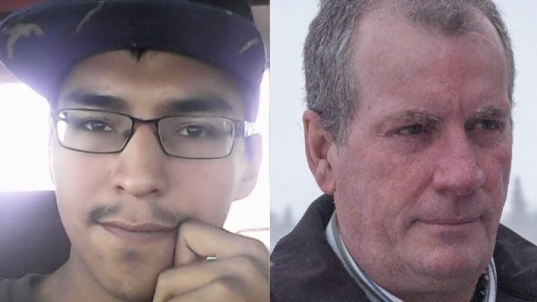 Colten Boushie, left, was fatally shot in August 2016. Gerald Stanley, right, was acquitted of second-degree murder in the death of Boushie. 