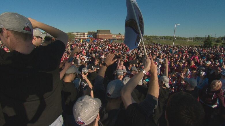 Thousands of fans line the streets of Bathurst.