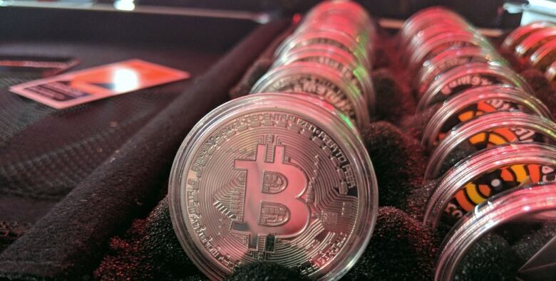 Bitcoin-shaped USB storage drives.