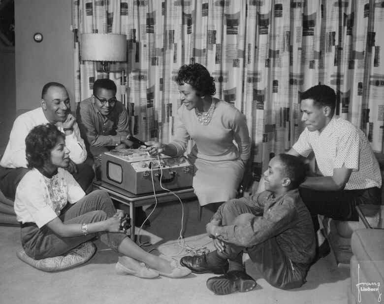 Archival photo of Eleanor Collins and family.