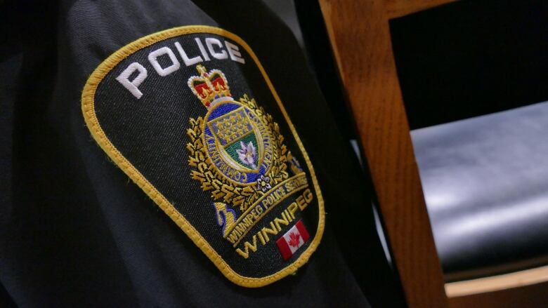 A close-up photo of a Winnipeg Police Service shoulder patch.