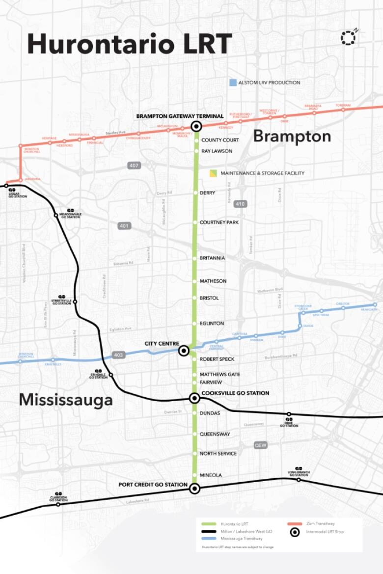 Loopless Mississauga LRT plan