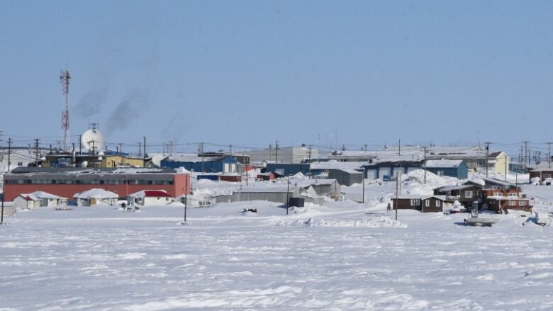 A community in winter.