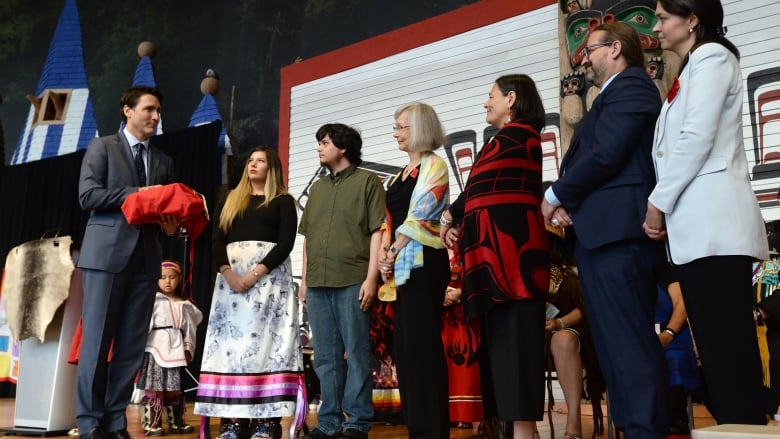 Prime Minister Justin Trudeau accepts the final report of the National Inquiry into Missing and Murdered Indigenous Women and Girls.