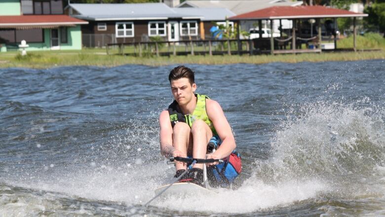 Adaptive water skiing.