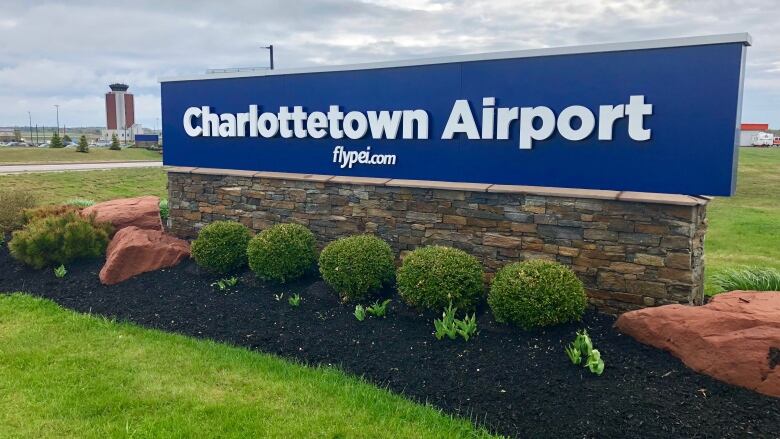 Charlottetown airport sign.