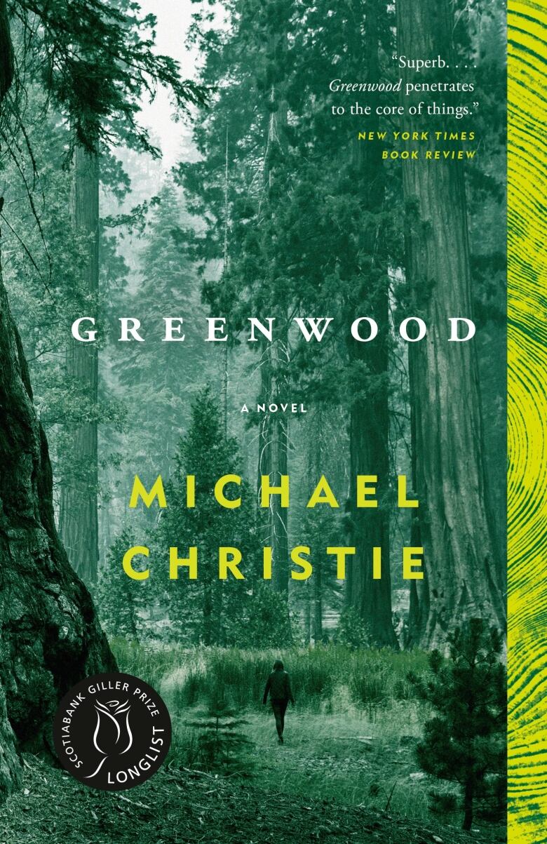 A book cover featuring a green filtered photo of a lush forest.