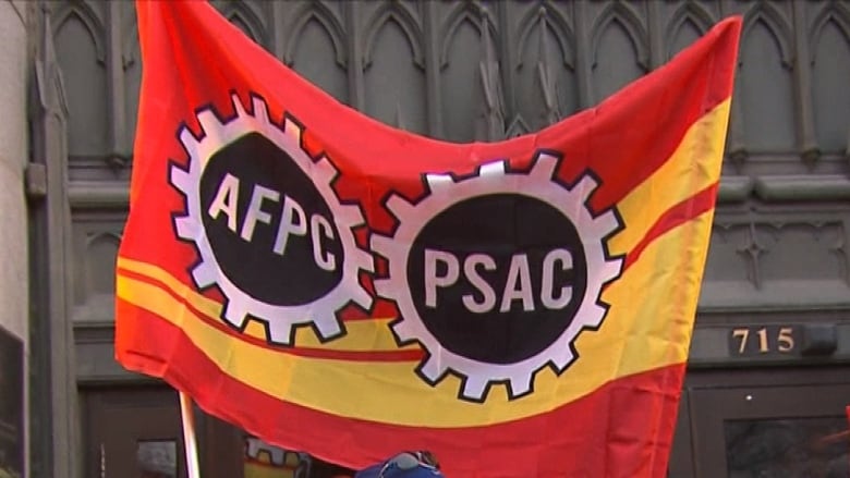 A PSAC-AFPC union flag.