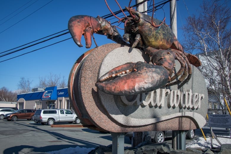 a statue of a lobster