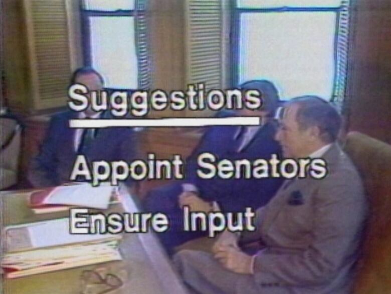 Text over image reading Suggestions: Appoint Senators, Ensure Input