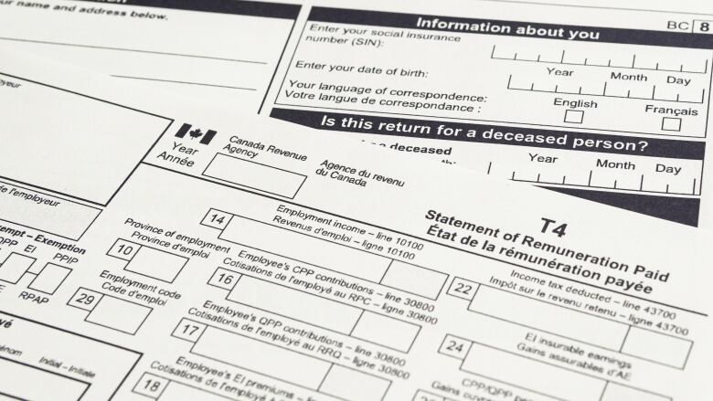 An income tax form.