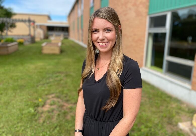 Katelyn MacLean outside West Kent School.