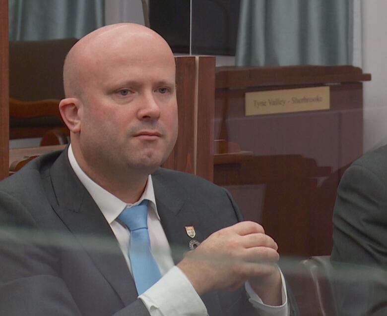 Nigel Burns at a legislative committee hearing.