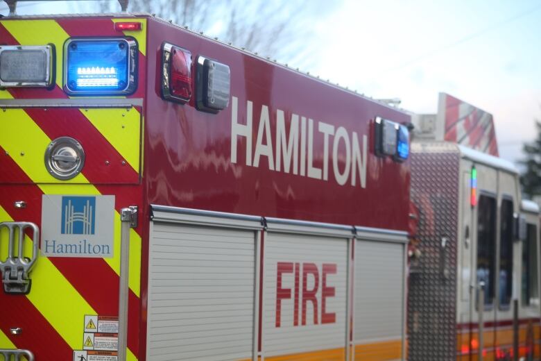 A Hamilton fire truck.