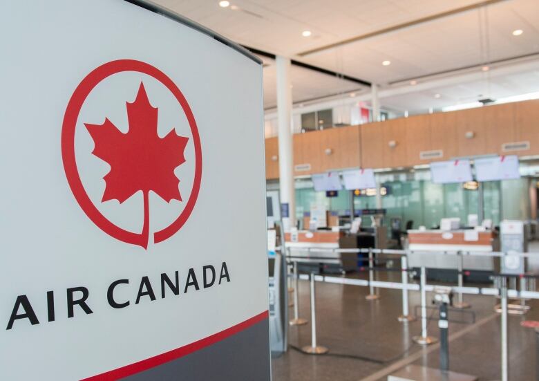 An Air Canada check-in area