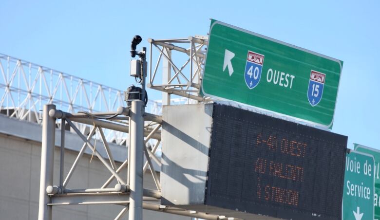 Highway sign. 