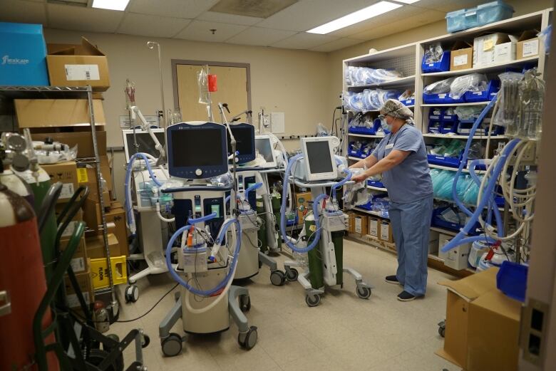 Inside the ICU at Guelph General Hospital on April 27, 2021.