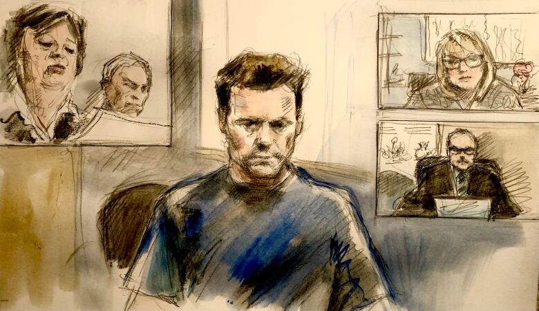 paul bernardo at bail hearing. court sketch