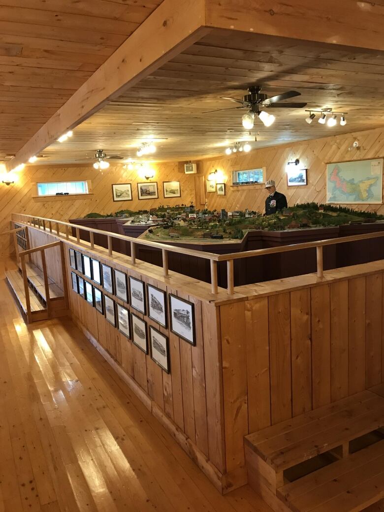 A shot of the inside of the railway museum