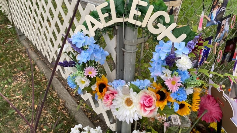 A memorial with the name 