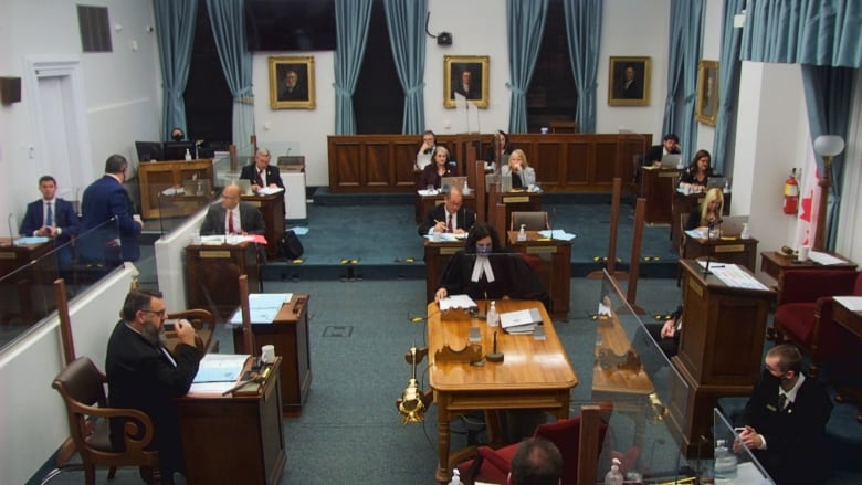 MLAs at work in the legislature.