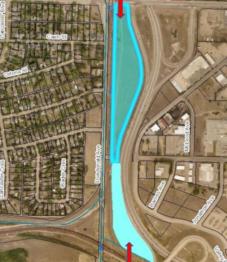 A map of the proposed solar farm.