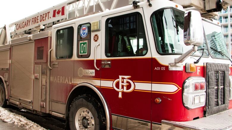 the side of a calgary fire truck