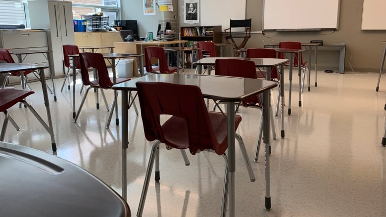 Inside of empty classroom