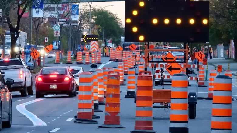 cones and cars 