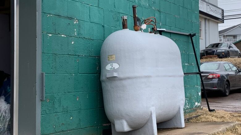 outside oil tank