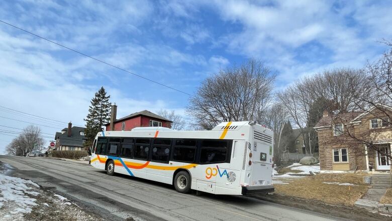 A GOVA bus moves through Sudbury, Ont.