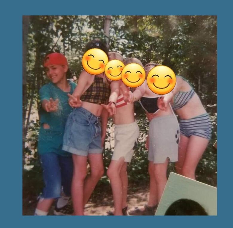 Julianna Maggrah with friends as a teen.