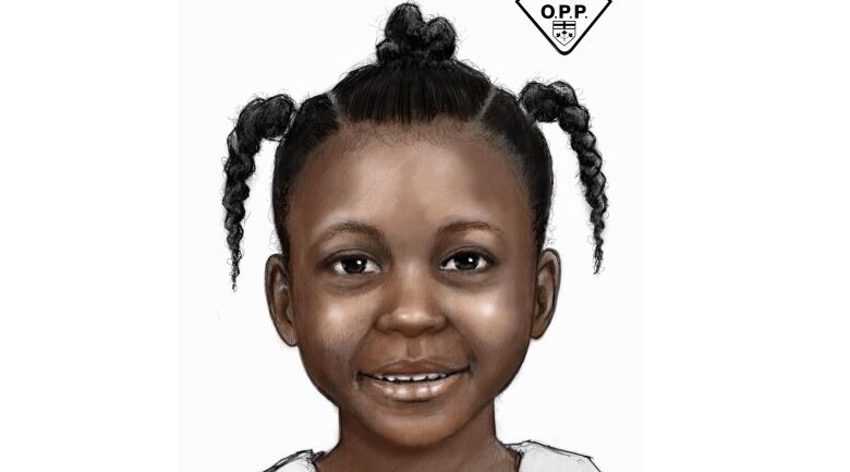 A sketch of a young Black girl.