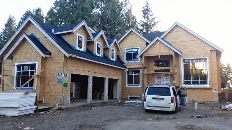 An image taken from the Facebook page of G & D Construction Ltd. shows a home under construction in Abbotsford, B.C., in 2017.