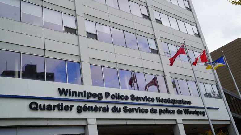 Outside of the Winnipeg police headquarters.