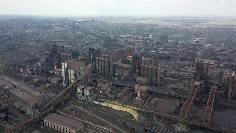 A view of a steel plant.