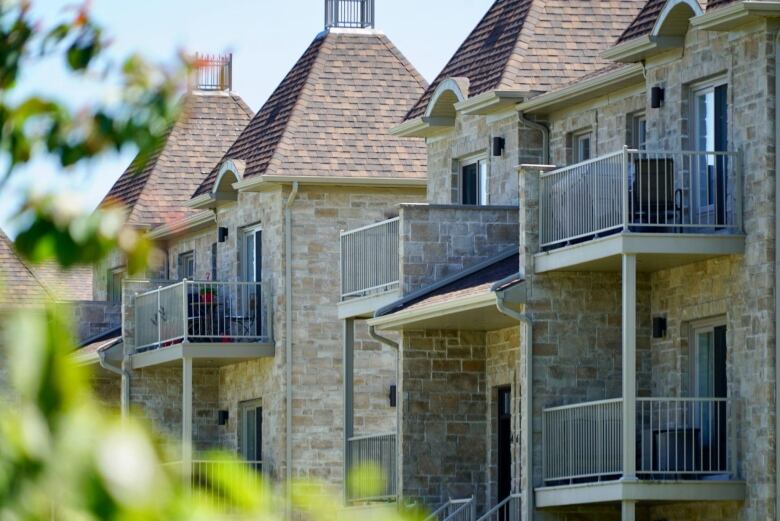 Row of townhouses.